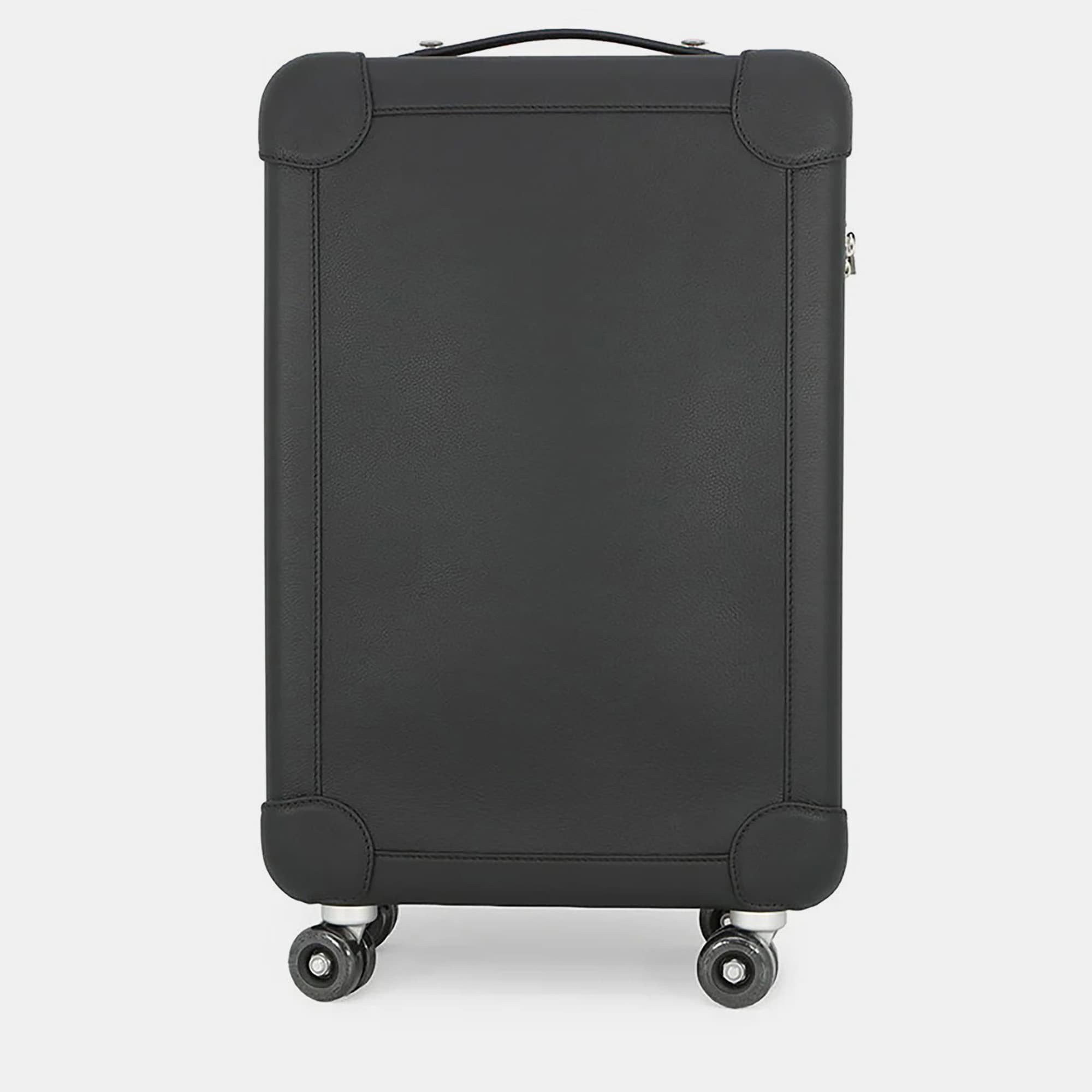 Hermes RMS Rolling Mobility Suitcase Black Taurillon Clemence Leather Suitcase Bag