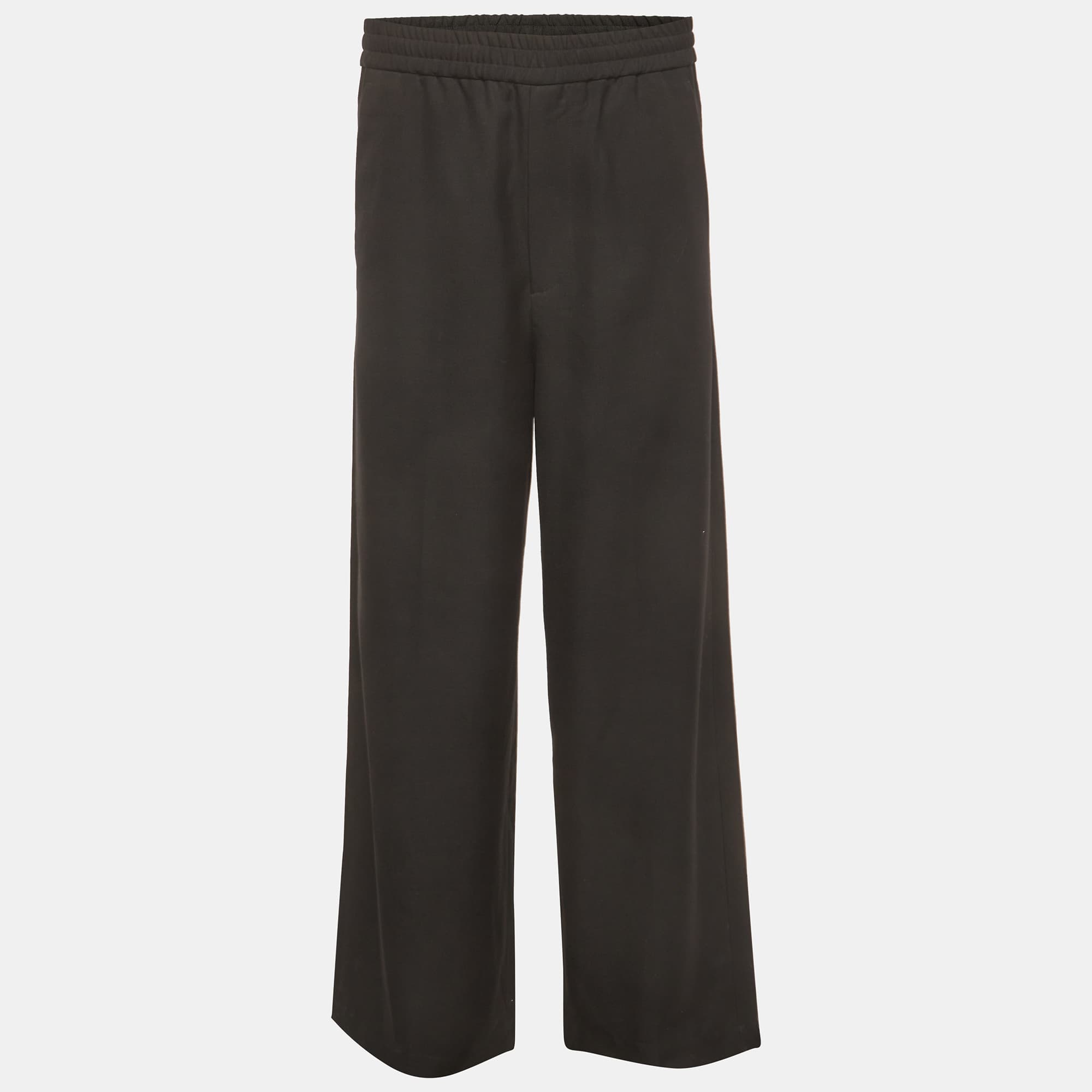 MM6 Maison Margiela Black Wool Blend Wide Leg Trousers M
