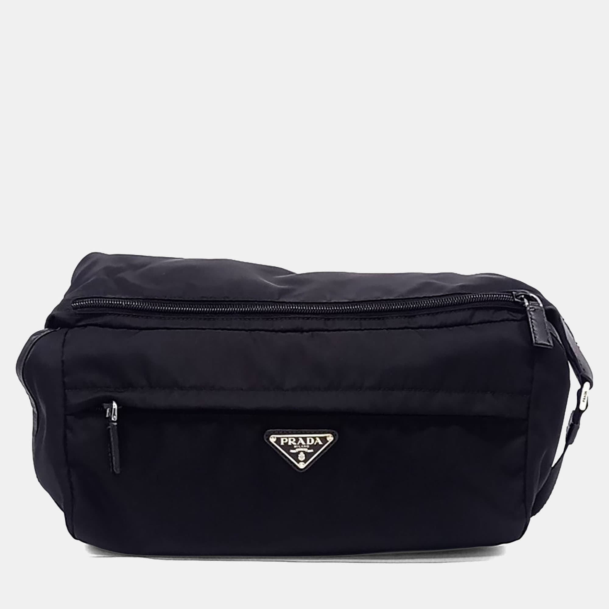 Prada Black Nylon Biker bag