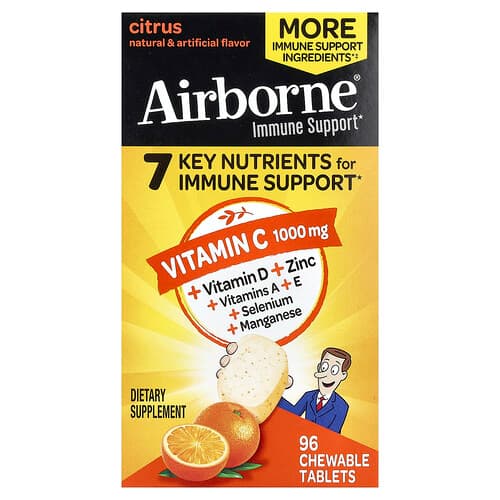 AirBorne  Immune Support  Citrus  96 Chewable Tablets
