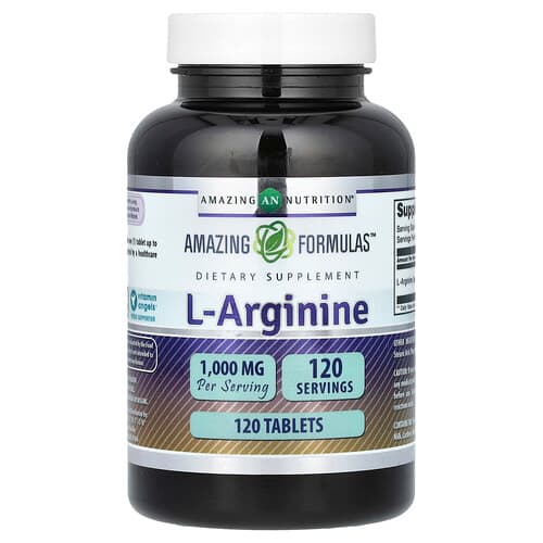 Amazing Nutrition  L-Arginine  1 000 mg  120 Tablets