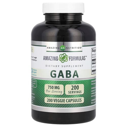 Amazing Nutrition  GABA  750 mg  200 Veggie Capsules