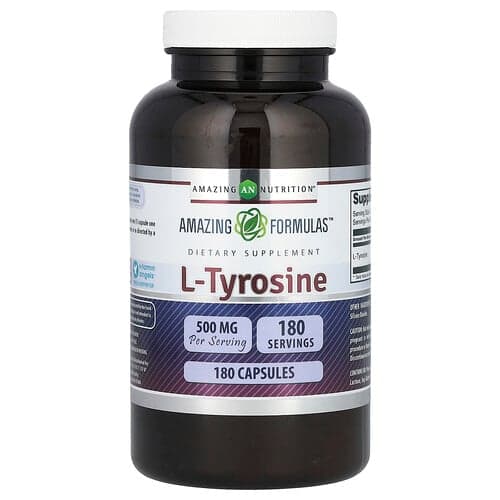 Amazing Nutrition  Amazing Fomulas  L-Tyrosine  500 mg  180 Capsules