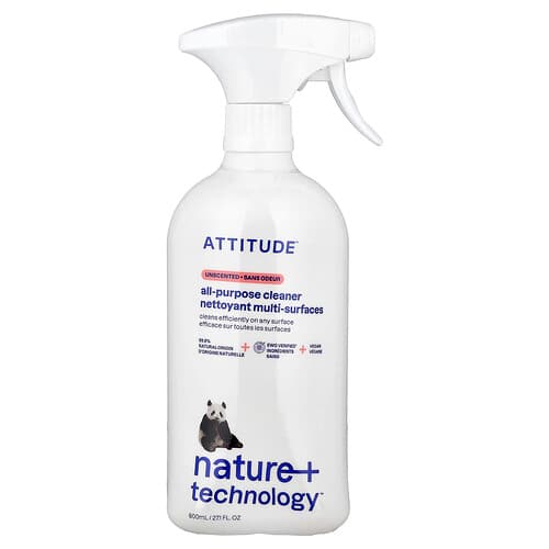ATTITUDE  Nature + Technology™  All-Purpose Cleaner  Unscented  27.1 fl oz ( 800 ml)