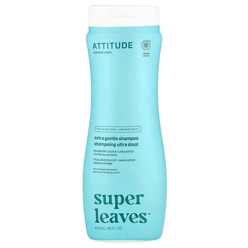 ATTITUDE  Super Leaves™  Extra Gentle Shampoo  Unscented  16 fl oz (473 ml)