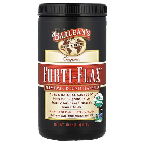 Barlean's  Organic Forti-Flax™  Premium Ground Flaxseed  16 oz (454 g)