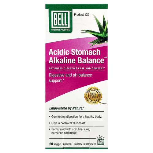 Bell Lifestyle  Acidic Stomach Alkaline Balance™  60 Veggie Capsules