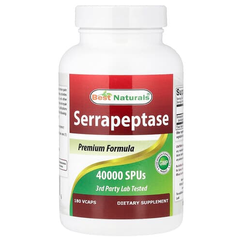 Best Naturals  Serrapeptase  40 000 SPUs  180 VCaps