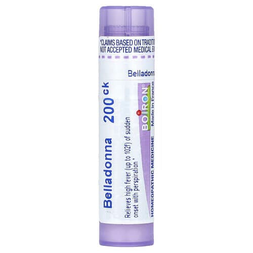 Boiron  Belladonna  200CK  Fever Relief  Approx 80 Pellets