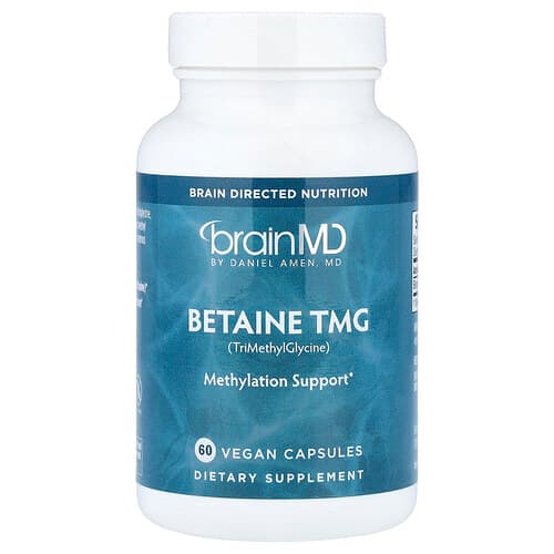 BrainMD  Betaine TMG  60 Vegan Capsules (500 mg per Capsule)