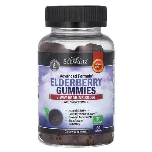 BioSchwartz  Elderberry Gummies with Zinc & Vitamin C  60 Gummies