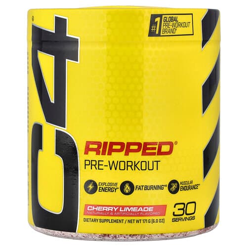 C4 / Cellucor  Ripped®  Pre-Workout  Cherry Limeade  6 oz (171 g)