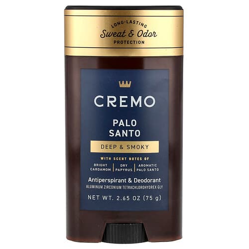 Cremo Antiperspirant & Deodorant Palo Santo 2.65 oz (75 g)