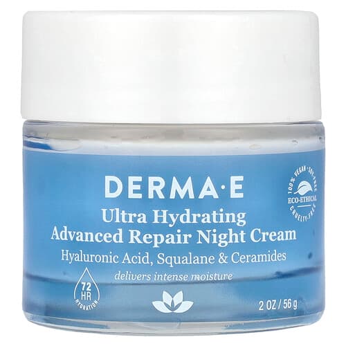DERMA E  Ultra Hydrating Advanced Repair Night Cream  2 oz (56 g)