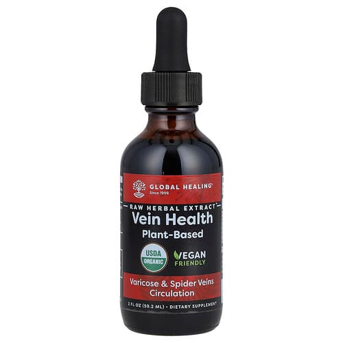 Global Healing  Raw Herbal Extract  Vein Health  2 fl oz (59.2 ml)