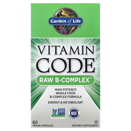Garden of Life  Vitamin Code®  RAW B-Complex™  60 Vegan Capsules