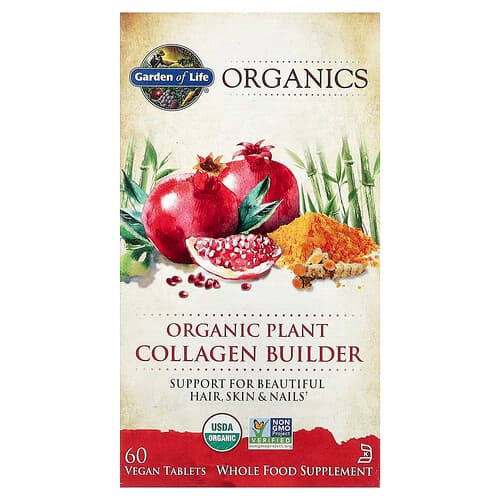 Garden of Life  Organics  Organic Plant Collagen Builder  60 Vegan Tablets