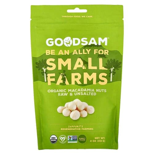 GoodSam  Organic Macadamia Nuts  Raw & Unsalted  4 oz (113 g)