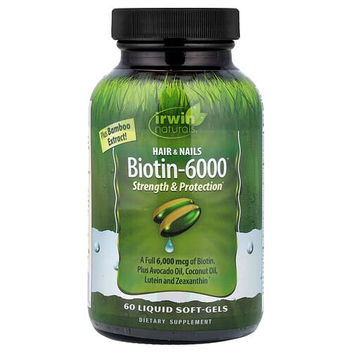 Irwin Naturals  Biotin-6000®  60 Liquid Soft-Gels