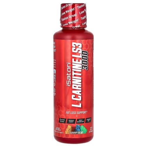 Isatori  L-Carnitine LS3 3000  Gummy Bear  3 000 mg  16 fl oz (480 ml)