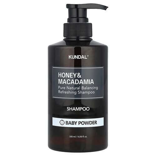 Kundal  Honey & Macadamia  Shampoo  Baby Powder  16.9 fl oz (500 ml)