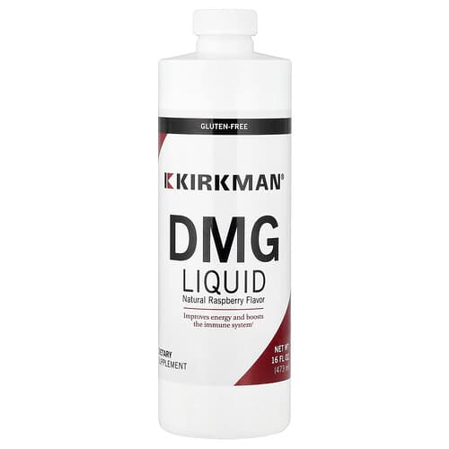 Kirkman Labs  DMG Liquid  Natural Raspberry  16 fl oz (473 ml)