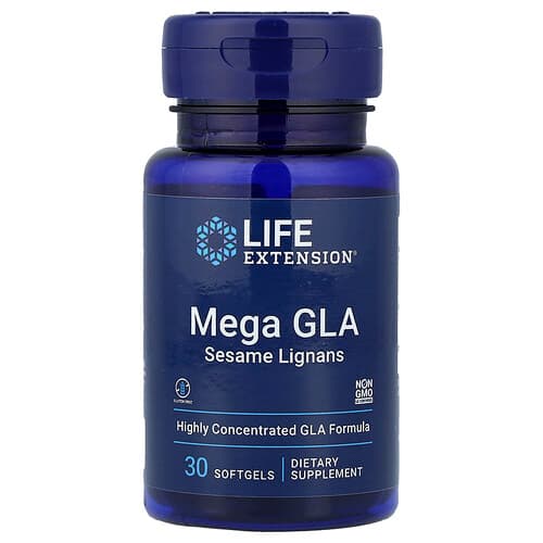 Life Extension  Mega GLA Sesame Lignans  30 Softgels