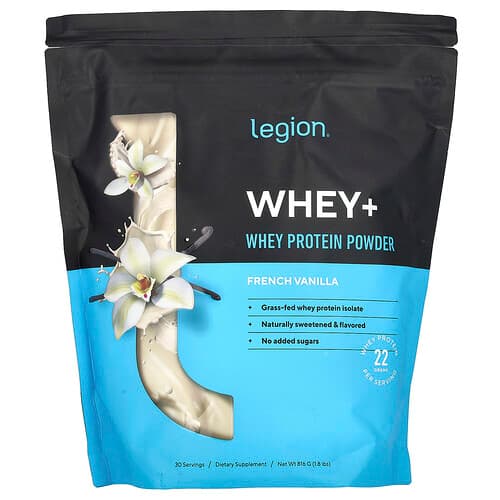 Legion Athletics  Whey+  Whey Protein Powder  French Vanilla  1.8 lbs (816 g)
