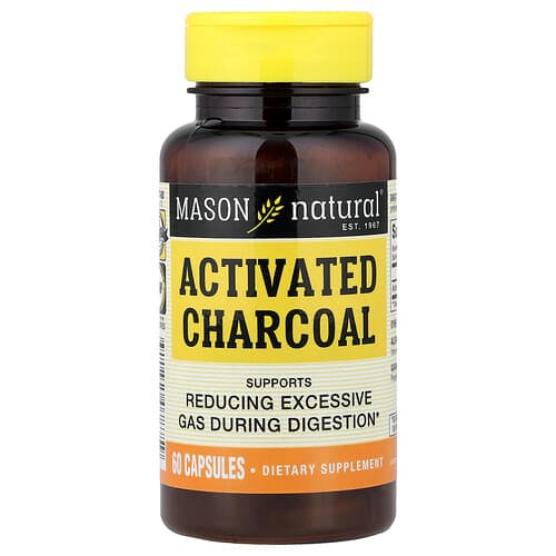 Mason Natural  Activated Charcoal  60 Capsules (260 mg per Capsule)