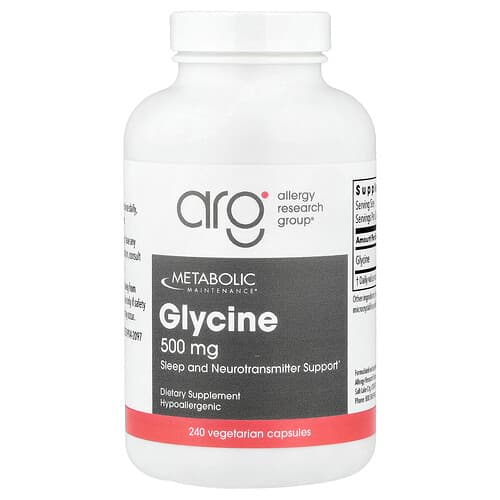 Metabolic Maintenance  Glycine  500 mg  240 Vegetarian Capsules