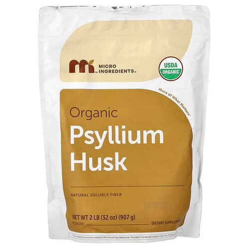 Micro Ingredients  Organic Psyllium Husk Powder  2 lb (907 g)