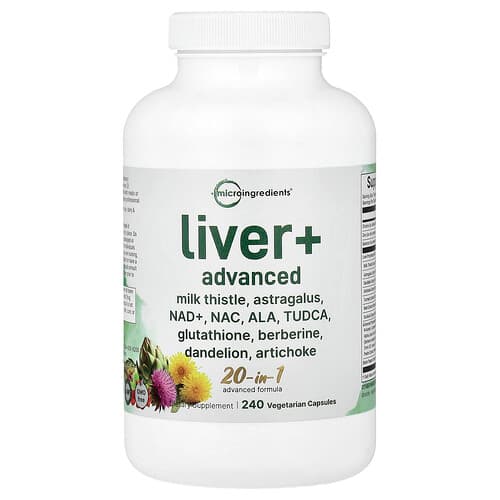 Micro Ingredients  Liver+ Advanced  240 Vegetarian Capsules