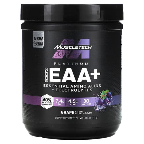 MuscleTech  Platinum 100% EAA+  Grape  13.65 oz (387 g)