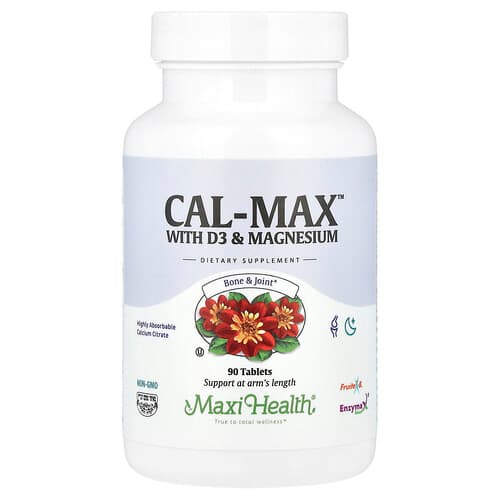 Maxi Health  Cal-Max™ With D3 & Magnesium  90 Tablets