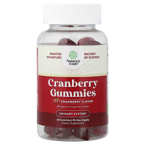 Nature's Craft  Cranberry Gummies  Cranberry  60 Gummies (12 500 mg per Gummy)