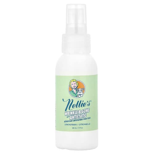 Nellie's  Wrinkle-B-Gone with Antistatic  Lemongrass  3 fl oz (88 ml)