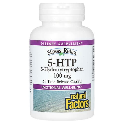 Natural Factors  Stress-Relax  5-HTP  100 mg  60 Time Release Caplets
