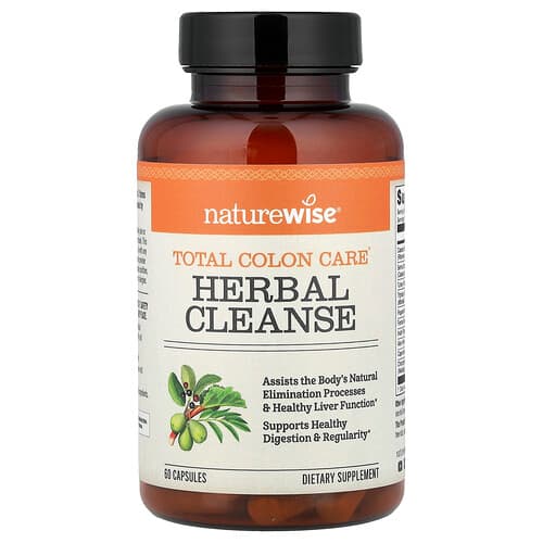 NatureWise  Total Colon Care  Herbal Detox & Cleanse  60 Vegan Capsules