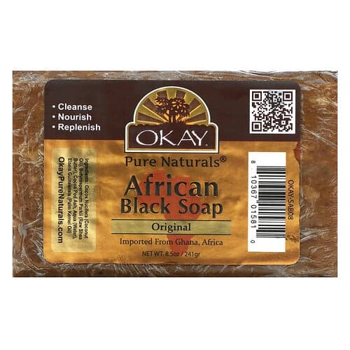 Okay Pure Naturals  African Black Bar Soap  Original  8.5 oz (241 g)