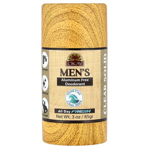 Okay Pure Naturals  Men's  Aluminum Free Deodorant  Clear Solid  Fresh  3 oz (85 g)