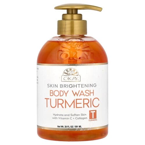 Okay Pure Naturals  Skin Brightening  Body Wash  Turmeric  20 fl oz (591 ml)
