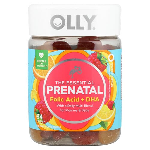 OLLY  The Essential Prenatal  Sweet Citrus  84 Gummies