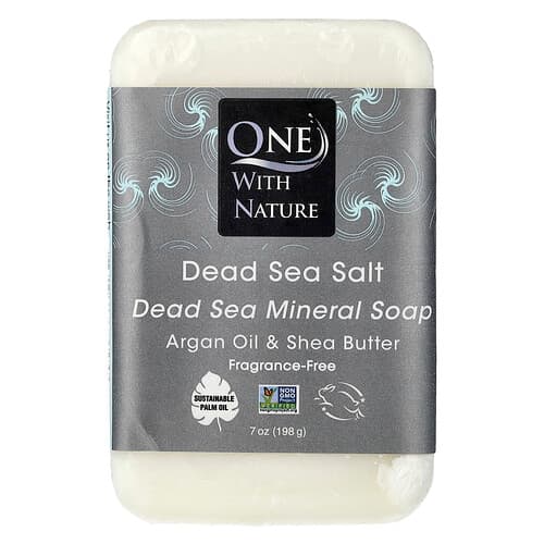 One with Nature  Dead Sea Mineral Bar Soap  Fragrance Free  7 oz (198 g)