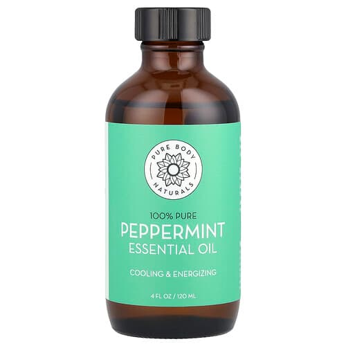 Pure Body Naturals  Essential Oil  Peppermint  4 fl oz (120 ml)