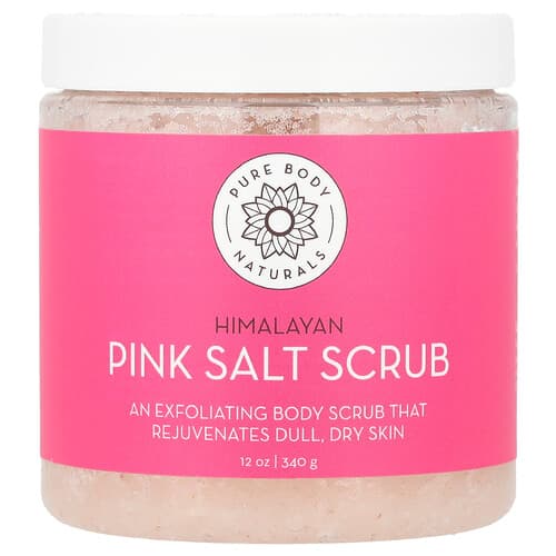 Pure Body Naturals  Himalayan Pink Salt Scrub  12 oz (340 g)