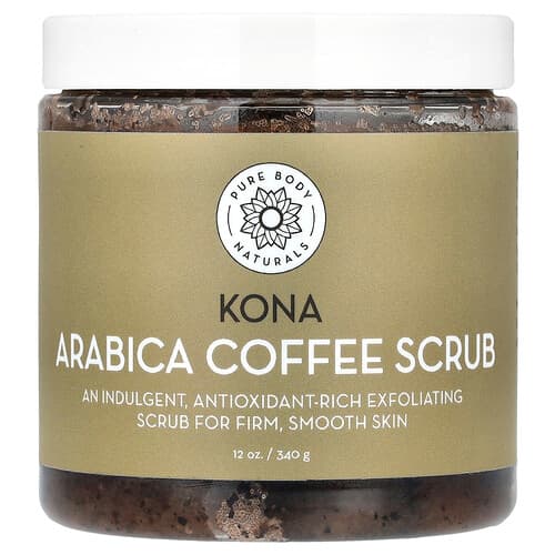 Pure Body Naturals  Kona Arabica Coffee Scrub   12 oz (340 g)