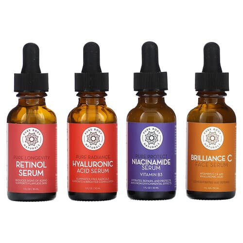 Pure Body Naturals  Facial Serum Set  4 Piece Set  1 fl oz (30 ml) Each