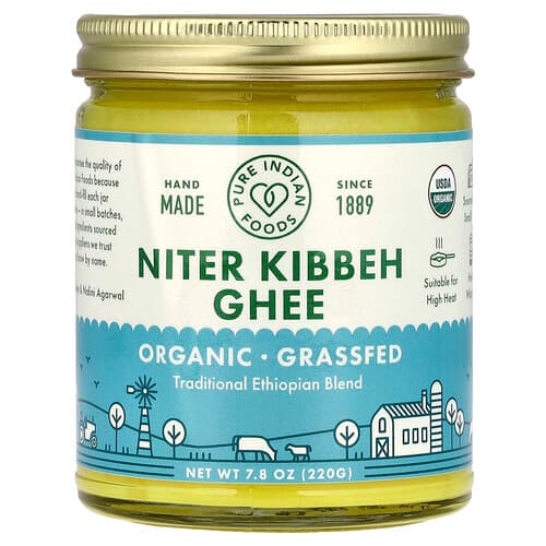 Pure Indian Foods  Organic Niter Kibbeh Ghee  7.8 oz (220 g)
