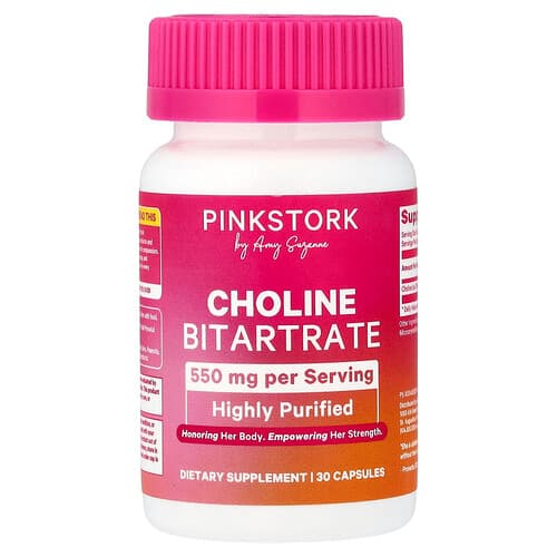 Pink Stork  Choline Bitartrate  550 mg  30 Capsules