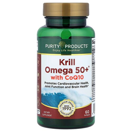 Purity Products  Krill Omega 50+® with CoQ10  60 Softgels